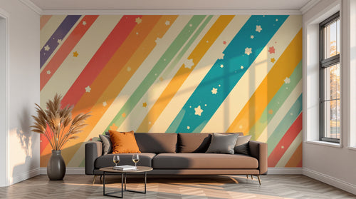 variant:A0931 | salon_13_sunset已做(1) — Licorne Feerique Creme — papier peint Novomur