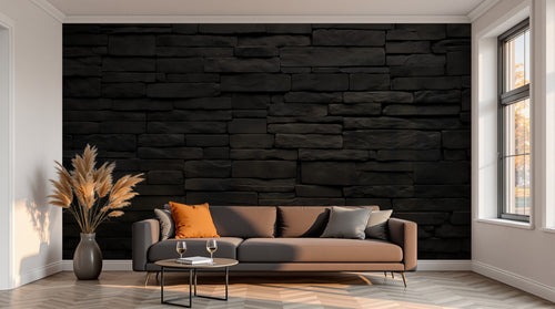 variant:A0950 | salon_13_sunset已做 — Planches Carbonisees Noir — papier peint Novomur