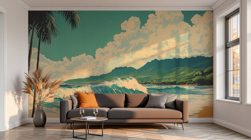 variant:A0956 | salon_13_sunset — Eden Oriental Sable — papier peint Novomur