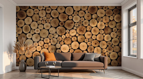 variant:C0959 | salon_13_sunset — Lambris Blanchi Ivoire — papier peint Novomur