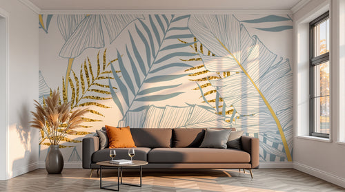 variant:D0837 | salon_13_sunset — Brise des Tropiques Sable — papier peint Novomur