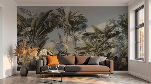 variant:E0157 | salon_13_sunset — Palmes Douces Rose Poudre — papier peint Novomur