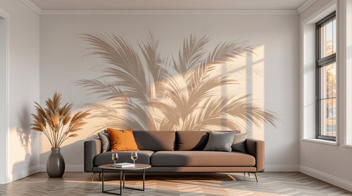 variant:F0250 | salon_13_sunset已做 — Oasis Tropicale Sable — papier peint Novomur