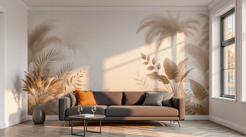 variant:F0254 | salon_13_sunset已做 — Foret Equatoriale Noir — papier peint Novomur