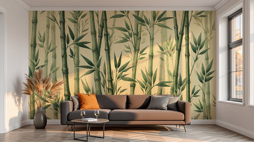 variant:F0584 | salon_13_sunset已做 — Jungle Nocturne Noir — papier peint Novomur