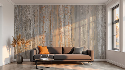 variant:SD0401 | salon_13_sunset — Lambris Blanchi Ivoire — papier peint Novomur