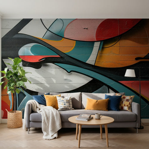 variant:A0093 | salon_14_square — Terrazzo Naturel Sable — papier peint Novomur