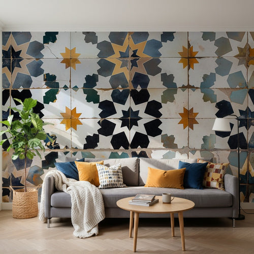 variant:A0491 | salon_14_square — Eclats de Pierre Taupe — papier peint Novomur