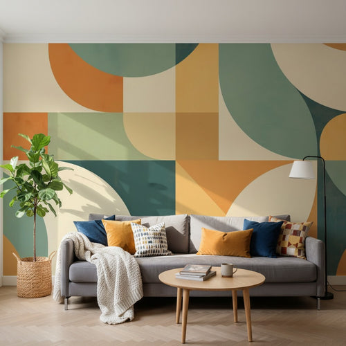 variant:A0514 | salon_14_square已做 — Mosaique Minerale Taupe — papier peint Novomur