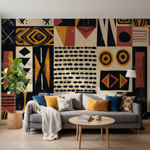 variant:A0707 | salon_14_square已做 — Terrazzo Mineral Brun — papier peint Novomur