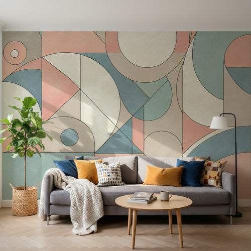 variant:A0758 | salon_14_square — Terrazzo Naturel Sable — papier peint Novomur