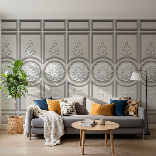 variant:SK0537 | salon_14_square — Formes Epurees Ivoire — papier peint Novomur