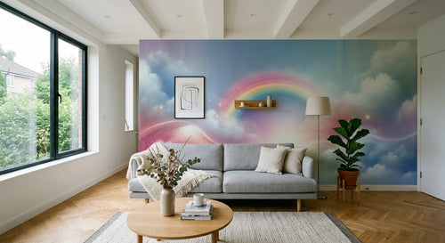 variant:A0001 | salon_15_shelf_decor已做 — Licorne Magique Gris Perle — papier peint Novomur