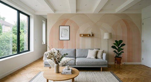 variant:A0218 | salon_15_shelf_decor — Motifs Graphiques Rose Poudre — papier peint Novomur