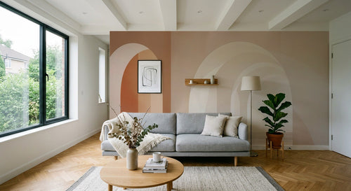 variant:A0219 | salon_15_shelf_decor — Formes Epurees Ivoire — papier peint Novomur