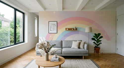 variant:D0874 | salon_15_shelf_decor — Licorne Feerique Creme — papier peint Novomur