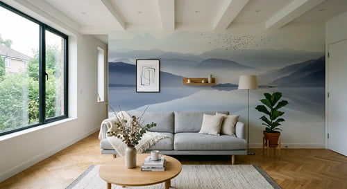 variant:E0284 | salon_15_shelf_decor — Hexagones Modernes Gris Perle — papier peint Novomur