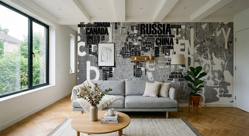 variant:SK0765 | salon_15_shelf_decor — Formes Epurees Ivoire — papier peint Novomur