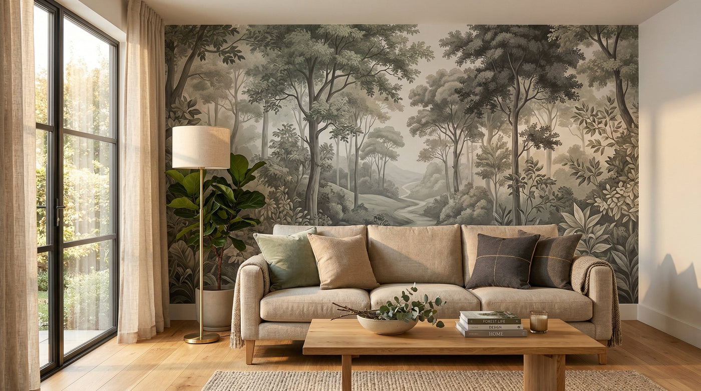 Papier peint salon : 7 idées pour transformer votre pièce de vie