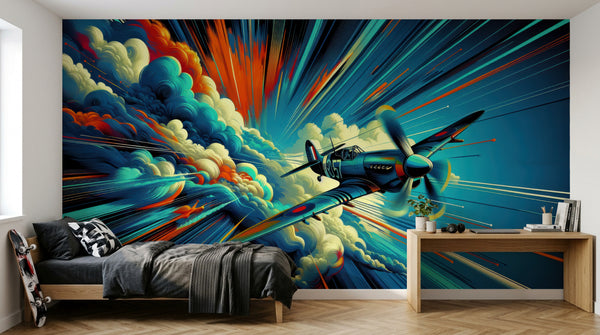 Papier peint Avions et Véhicules Enfant - Sur mesure