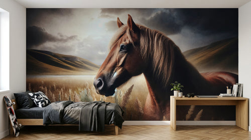 Design A0117 — Papier peint Chevaux — Novomur