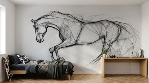 Design A0208 — Papier peint Chevaux — Novomur
