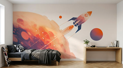 Design A0296 — Papier peint Espace Planètes Enfant — Novomur