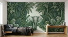 Design A0571 — Papier peint Jungle Tropicale Dense Aquarelle — Novomur