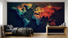 Papier peint Carte du Monde - Sur mesure - Design A0581