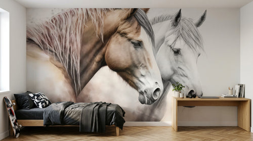 Design A0655 — Papier peint Chevaux — Novomur