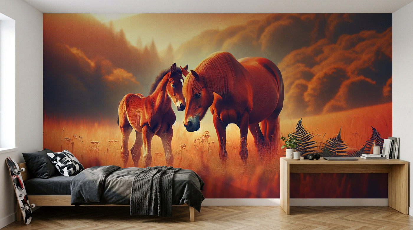Design A0798 — Papier peint Chevaux — Novomur