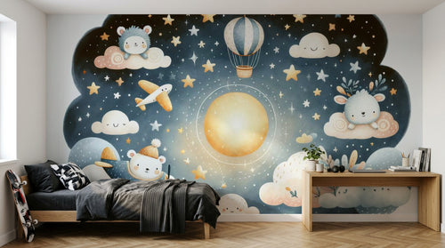 Design F0412 — Papier peint Ciel Nocturne Enfant - Collection 1 — Novomur