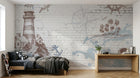 Design L0394 — Papier peint Brique Blanche — Novomur
