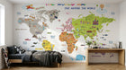 Design SD0287 — Papier peint Carte du Monde Enfant — Novomur