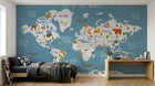 Design SD0326 — Papier peint Carte du Monde Enfant — Novomur