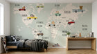 Design SD0718 — Papier peint Carte du Monde Enfant — Novomur