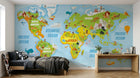 Design SK0340 — Papier peint Carte du Monde Enfant — Novomur