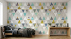 Design SK0624 — Papier peint Géométrique Triangles et Losanges - Collection 2 — Novomur