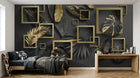 Design SL0154 — Papier peint Art Déco Éventails et Or - Collection 1 — Novomur