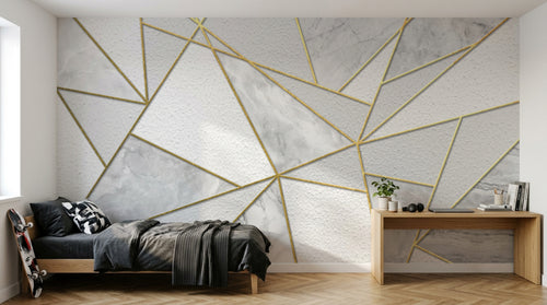Design SL0293 — Papier peint Géométrique Triangles et Losanges - Collection 3 — Novomur