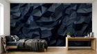 Design SL0473 — Papier peint Polygones bleu marine 3D facette — Novomur