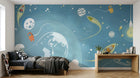 Design ZX0252 — Papier peint Espace planetes fusees astronautes enfant — Novomur