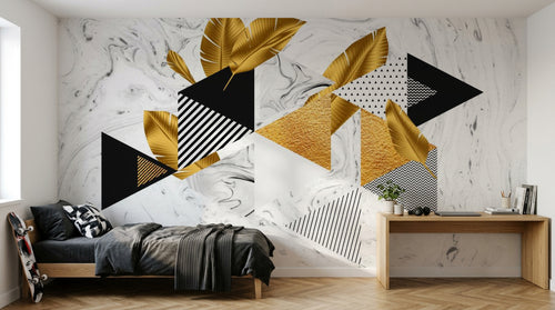 Design ZX0566 — Papier peint Géométrique Triangles et Losanges - Collection 4 — Novomur