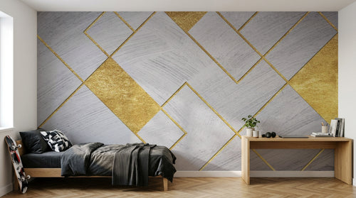 Design ZX0791 — Papier peint Géométrique Triangles et Losanges - Collection 3 — Novomur