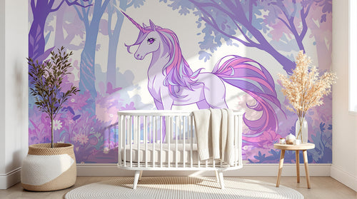 Design A0003 — Papier peint Licorne Enfant — Novomur