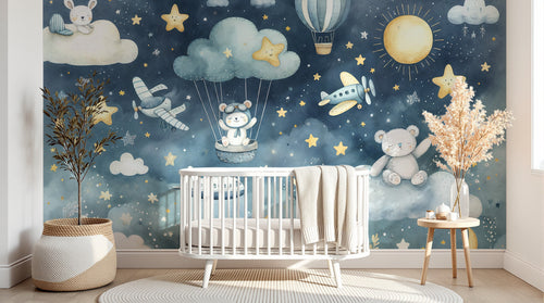Design A0068 — Papier peint Ciel Nocturne Enfant - Collection 2 — Novomur