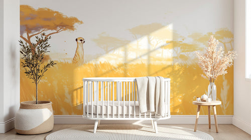 Design A0072 — Papier peint Safari Savane Aquarelle — Novomur