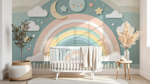 Design A0139 — Papier peint Arc en Ciel Bébé - Collection 1 — Novomur