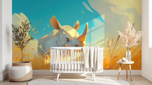 Design A0199 — Papier peint Safari Bébé Pastel — Novomur