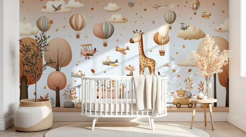 Design A0259 — Papier peint Safari Savane Aquarelle — Novomur